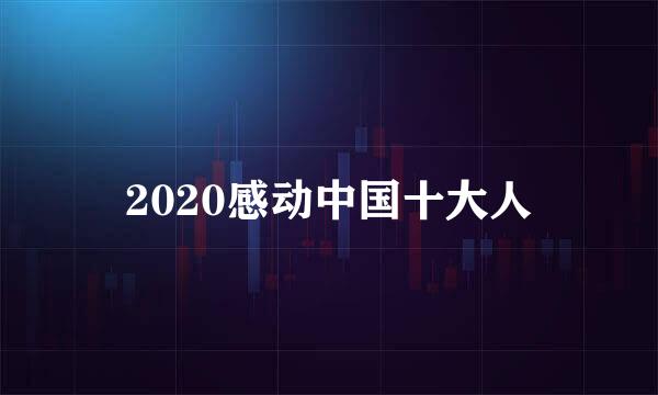 2020感动中国十大人