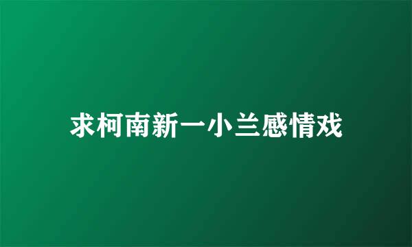 求柯南新一小兰感情戏