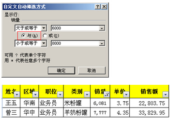 EXCEL 中自动筛选 如何加入条件