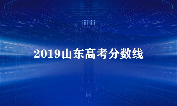 2019山东高考分数线