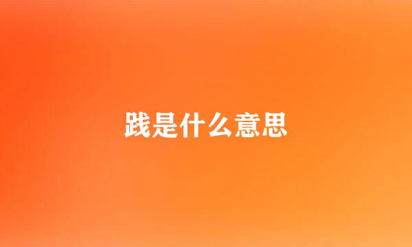 践是什么意思