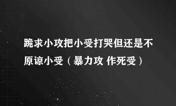 跪求小攻把小受打哭但还是不原谅小受（暴力攻 作死受）