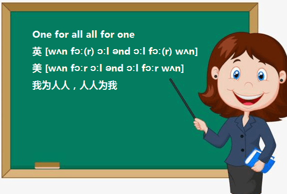 One for all. all for one.是什么意思啊?