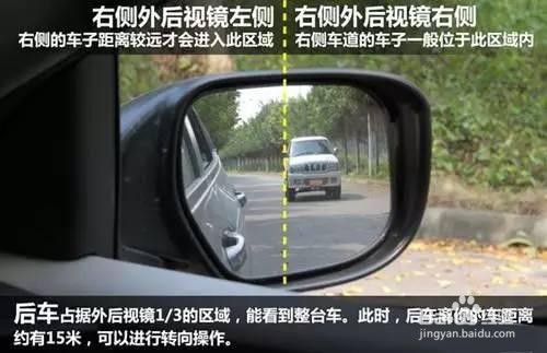 怎么通过后视镜判断后车距离？