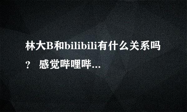 林大B和bilibili有什么关系吗？ 感觉哔哩哔哩人物很像林大B啊，哈哈