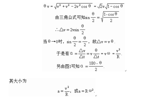 高中物理中向心加速度的公式该如何推导