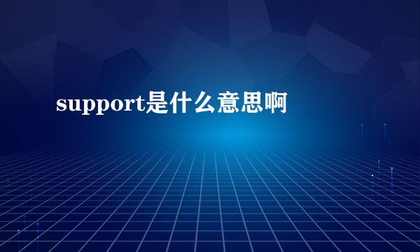 support是什么意思啊