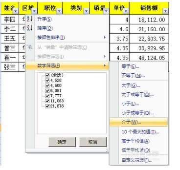 EXCEL 中自动筛选 如何加入条件