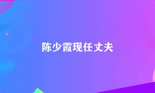 陈少霞现任丈夫