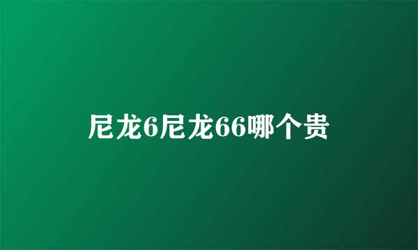 尼龙6尼龙66哪个贵