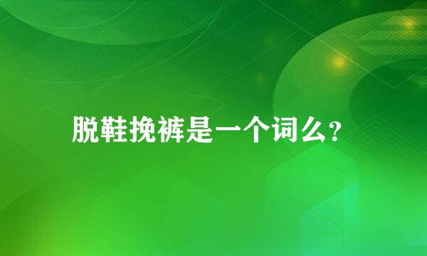 脱鞋挽裤是一个词么？