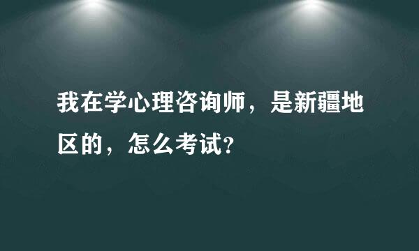 我在学心理咨询师，是新疆地区的，怎么考试？