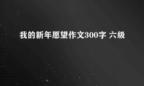 我的新年愿望作文300字 六级