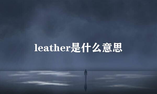 leather是什么意思