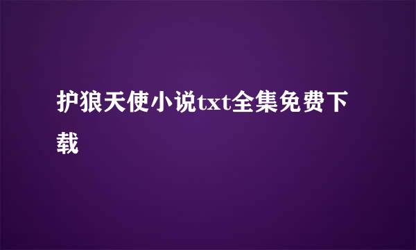 护狼天使小说txt全集免费下载