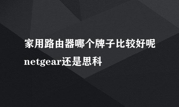 家用路由器哪个牌子比较好呢netgear还是思科