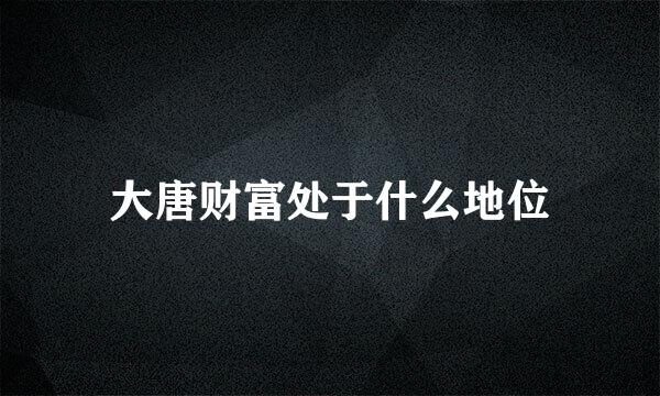 大唐财富处于什么地位