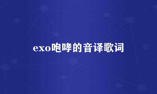 exo咆哮的音译歌词