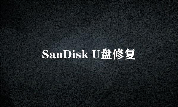 SanDisk U盘修复