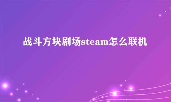 战斗方块剧场steam怎么联机