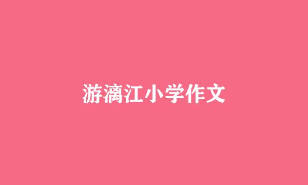 游漓江小学作文