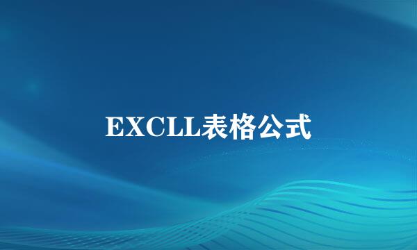 EXCLL表格公式