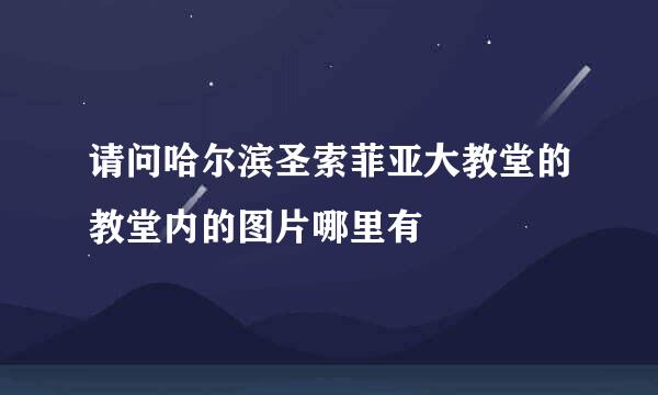 请问哈尔滨圣索菲亚大教堂的教堂内的图片哪里有