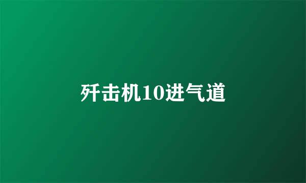 歼击机10进气道