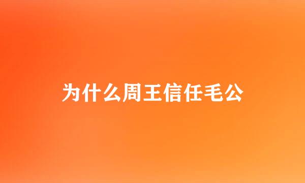 为什么周王信任毛公