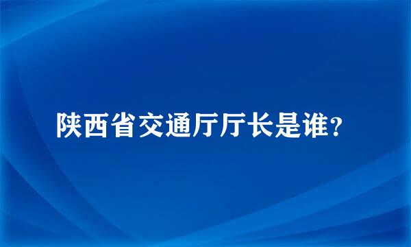 陕西省交通厅厅长是谁？