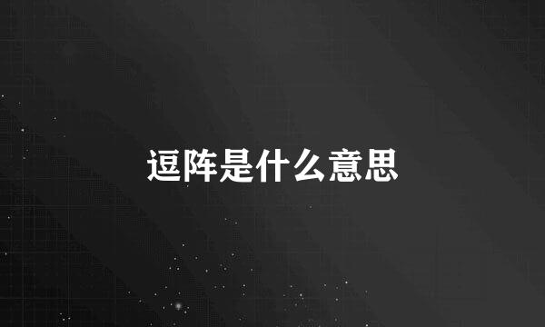 逗阵是什么意思