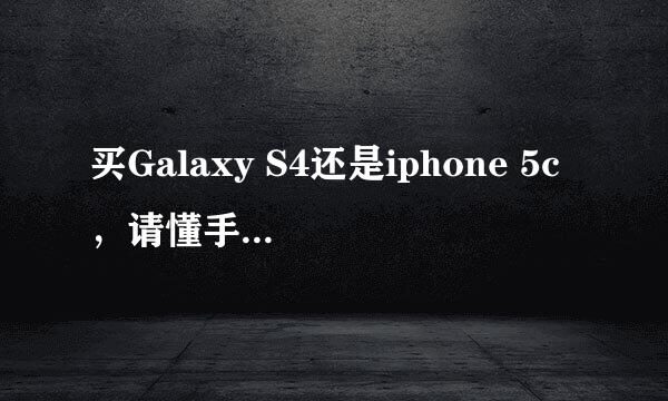 买Galaxy S4还是iphone 5c，请懂手机的替我分析一下，谢谢。