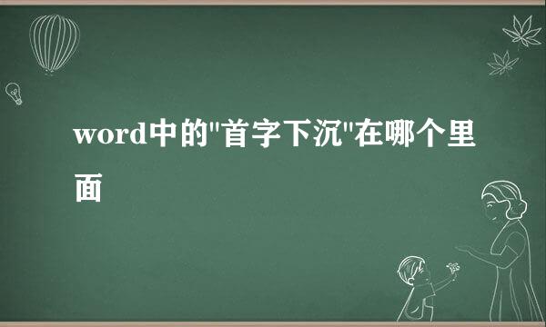 word中的