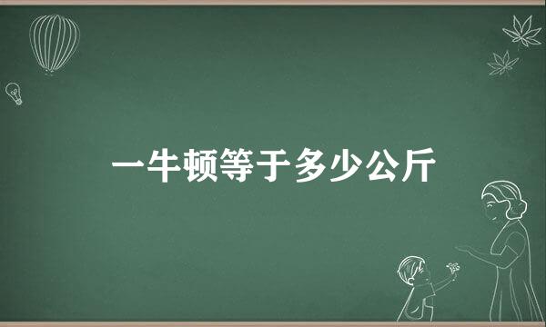 一牛顿等于多少公斤