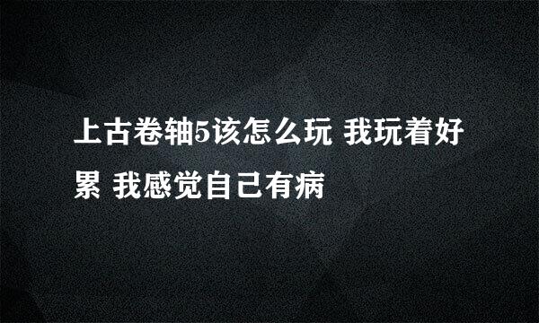 上古卷轴5该怎么玩 我玩着好累 我感觉自己有病