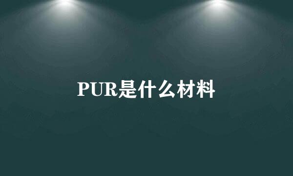 PUR是什么材料