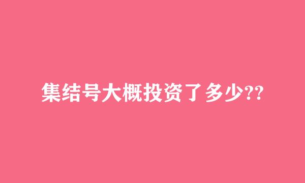 集结号大概投资了多少??