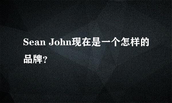 Sean John现在是一个怎样的品牌？