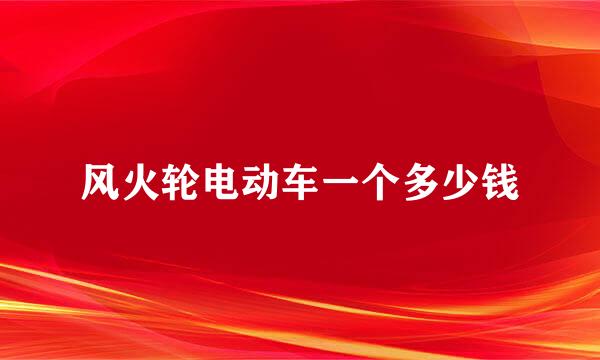 风火轮电动车一个多少钱