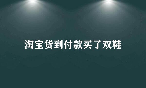 淘宝货到付款买了双鞋