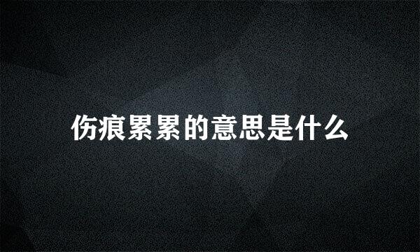 伤痕累累的意思是什么