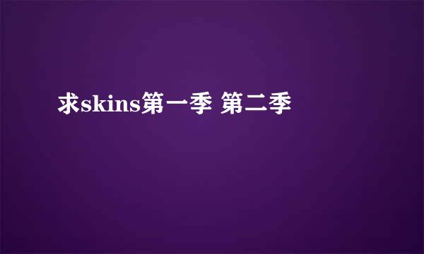 求skins第一季 第二季