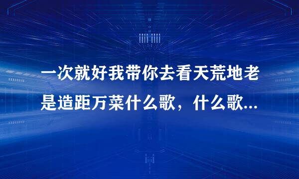 一次就好我带你去看天荒地老是造距万菜什么歌，什么歌曲的歌词