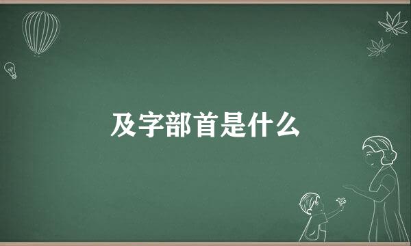 及字部首是什么