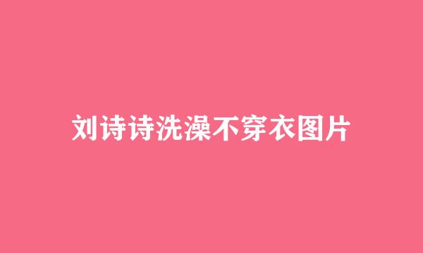 刘诗诗洗澡不穿衣图片