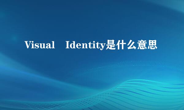 Visual Identity是什么意思