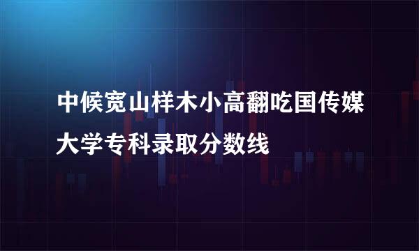 中候宽山样木小高翻吃国传媒大学专科录取分数线