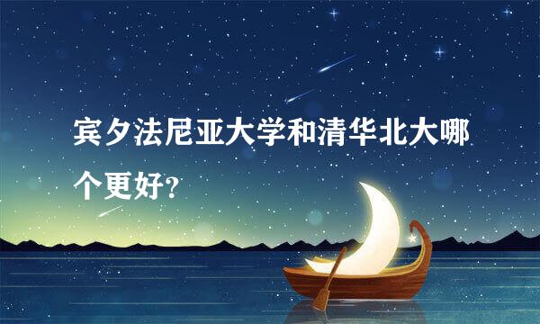 宾夕法尼亚大学和清华北大哪个更好？