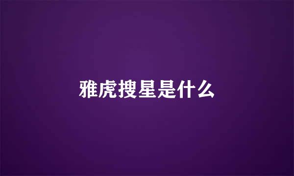 雅虎搜星是什么