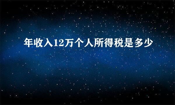 年收入12万个人所得税是多少